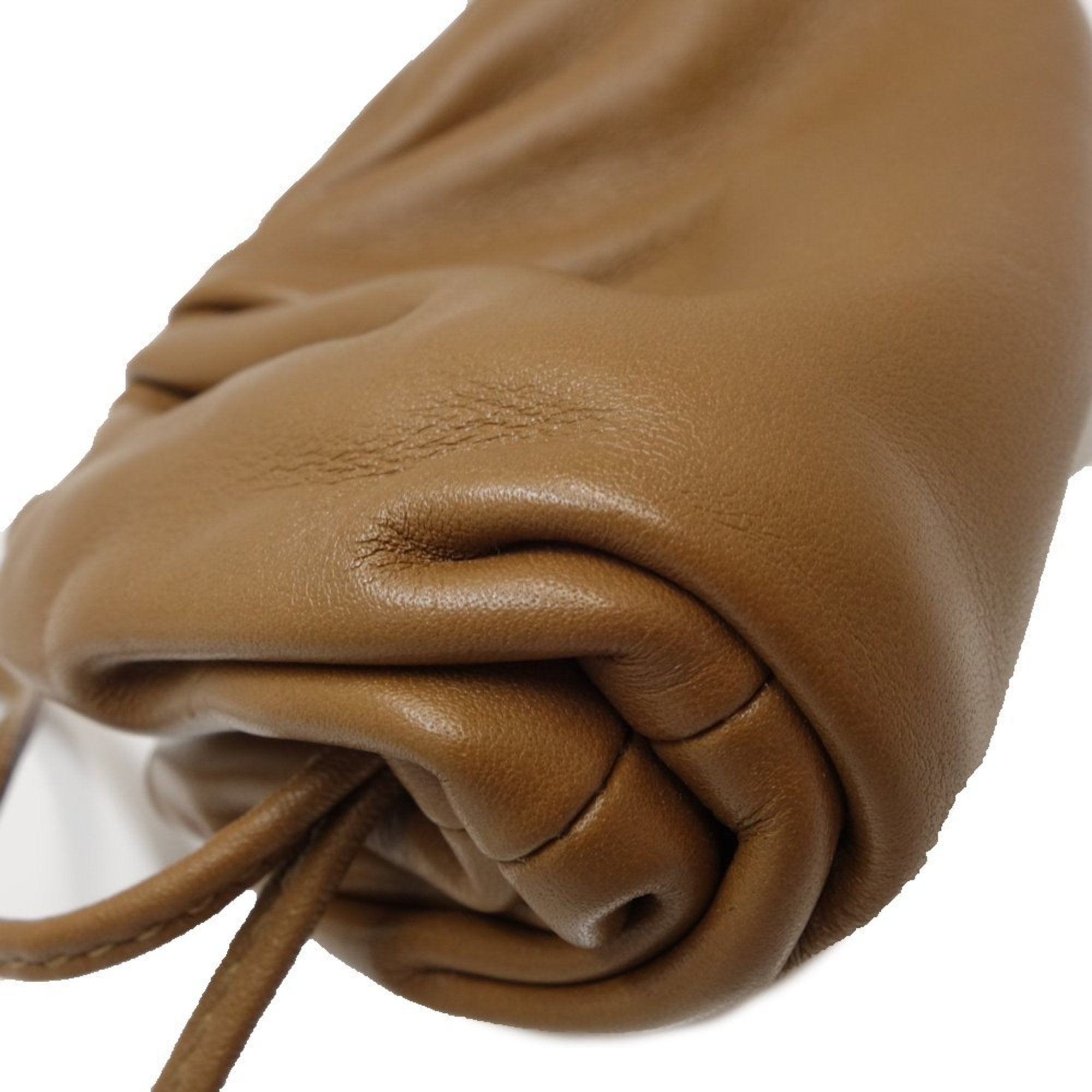 Bottega Veneta Brown Leather Pochette Pouch (Pre-Owned)