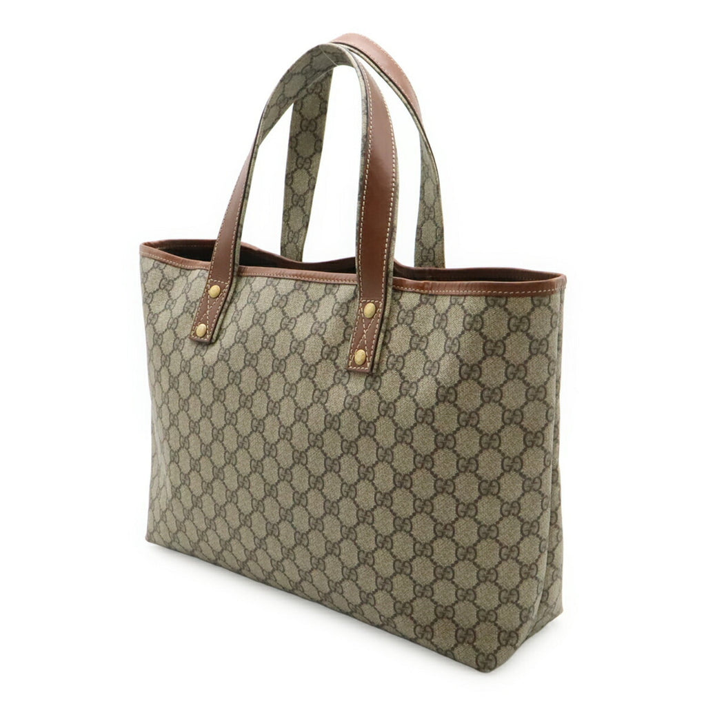 Gucci Beige Brown Gg Supreme Shoulder Bag Tote Bag (Pre-Owned)