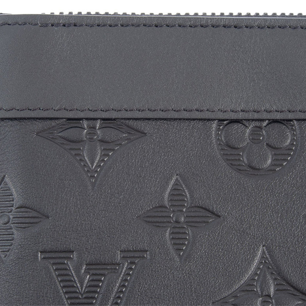 Louis Vuitton Black Monogram Shadow Clutch Bag Pochette (Pre-Owned)