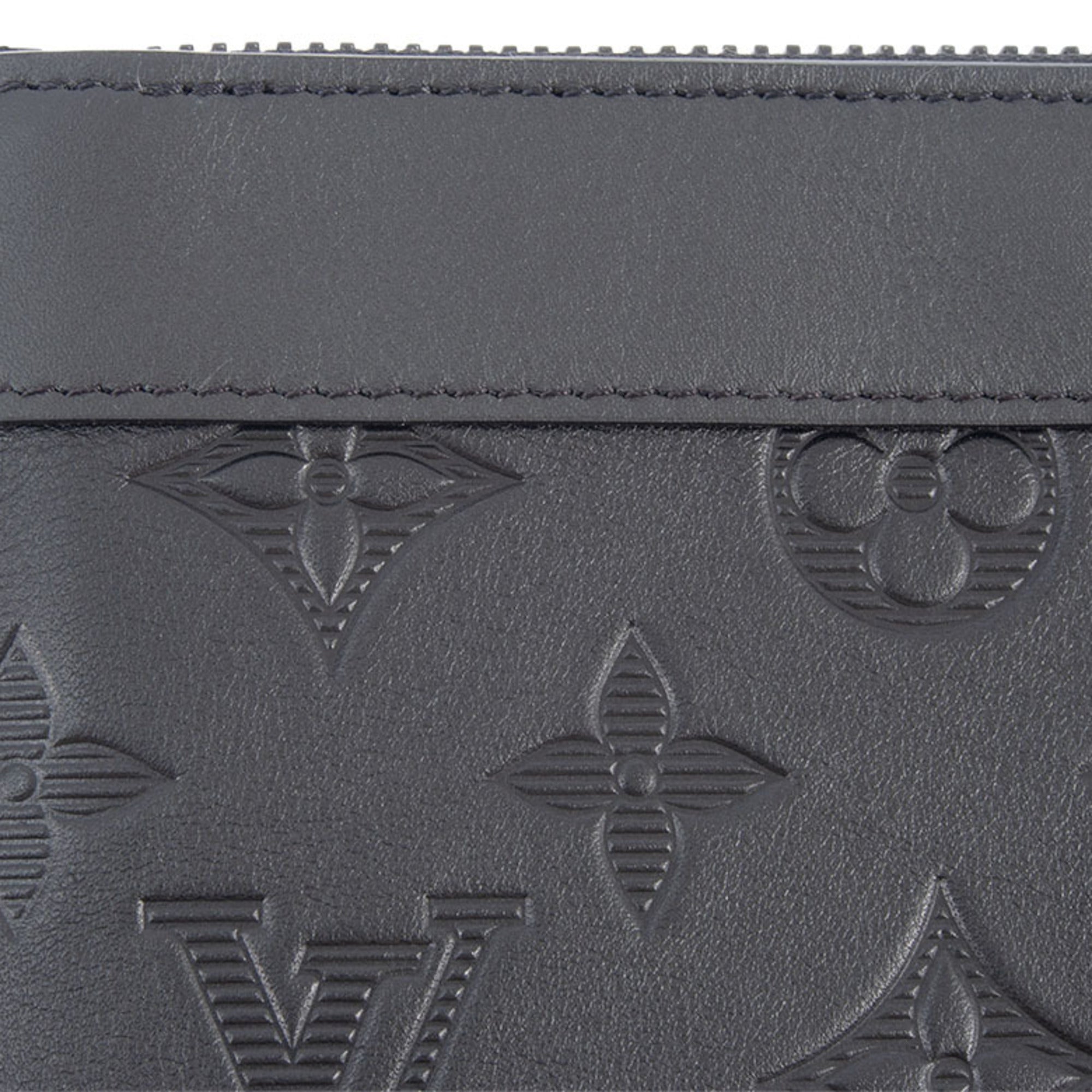 Louis Vuitton Black Monogram Shadow Clutch Bag Pochette (Pre-Owned)