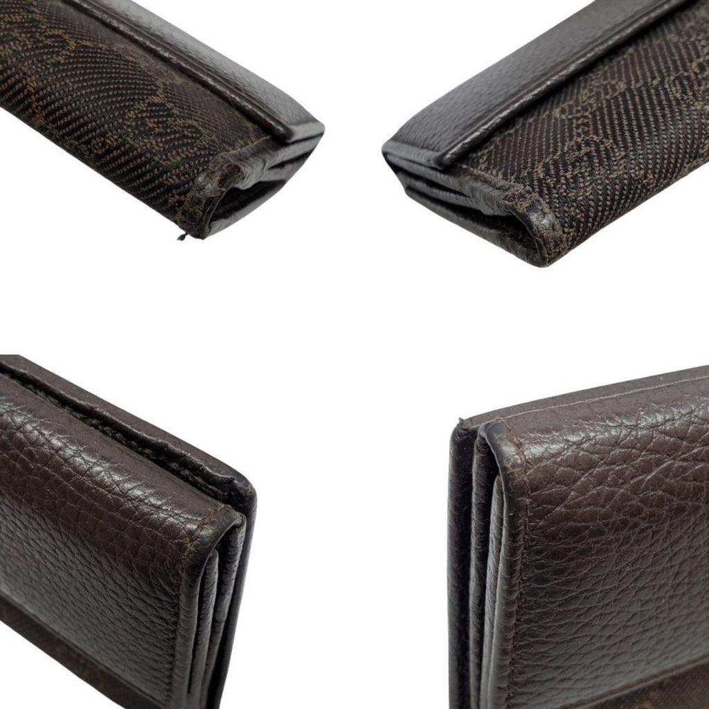 Gucci Brown Gg Canvas Long Wallet (Bi-Fold) (Pre-Owned)