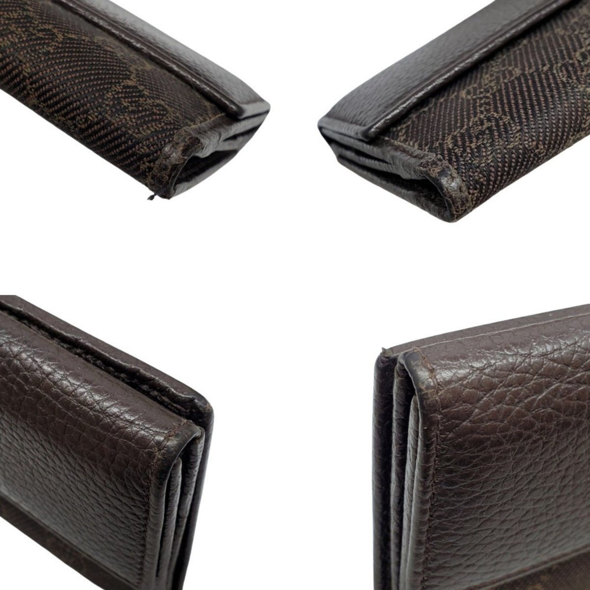 Gucci Brown Gg Canvas Long Wallet (Bi-Fold) (Pre-Owned)