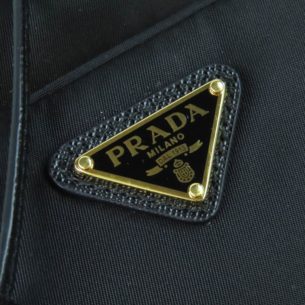 Prada Black Nylon Leather Shoulder Bag (Pre-Owned)