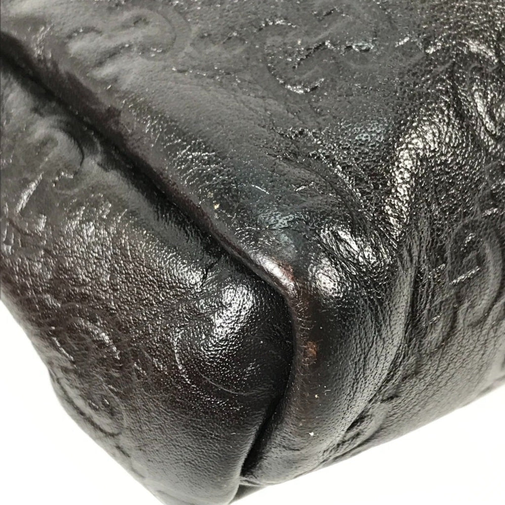 Gucci Dark Brown Leather Pochette Shoulder Bag (Pre-Owned)