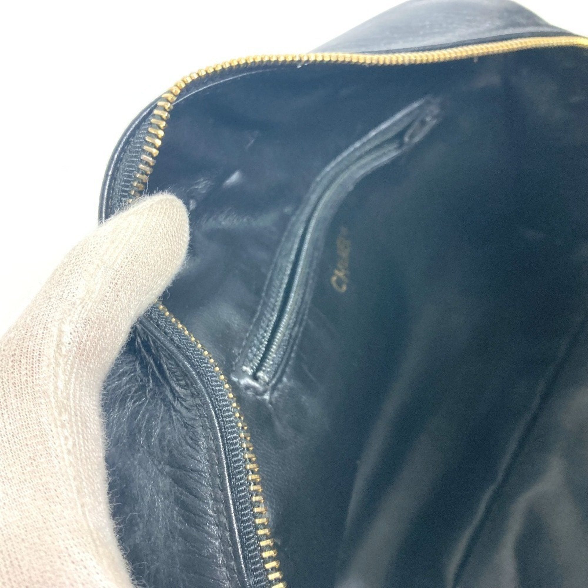 Chanel Black Leather Pouch (Pre-Owned)