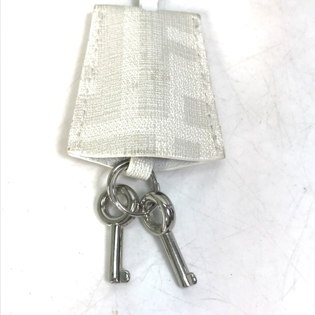 Fendi White Leather Boston Bag (Pre-Owned)