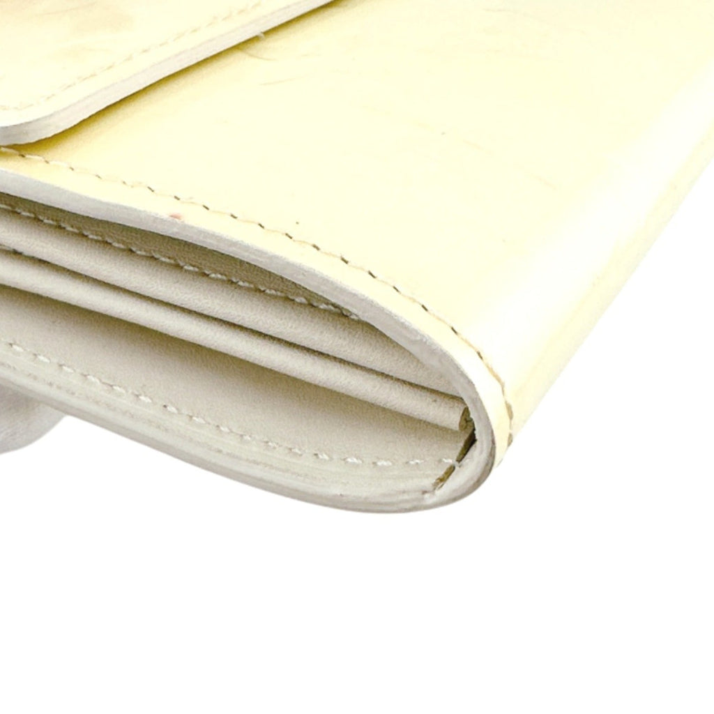 Louis Vuitton Cream White Monogram Vernis Long Wallet (Tri-Fold) (Pre-Owned)
