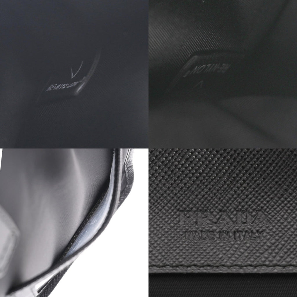Prada Black Nylon Leather Shoulder Bag (Pre-Owned)