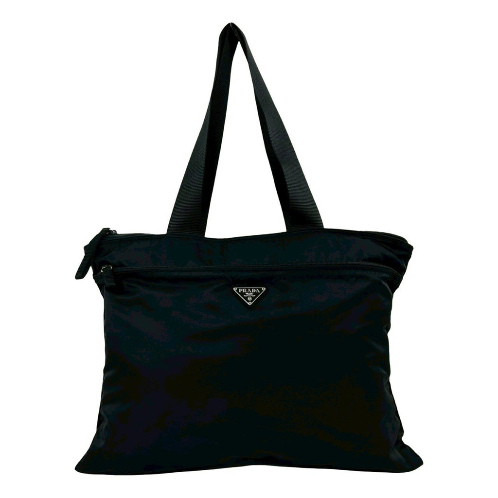 Prada Black Nylon Handbag Shoulder Bag Tote Bag (Pre-Owned)