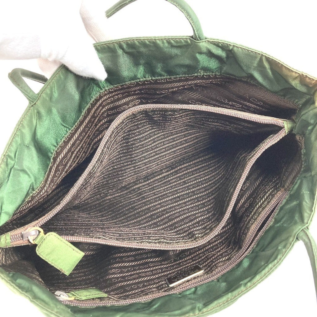 Prada Khaki Nylon Shoulder Bag Tote Bag (Pre-Owned)