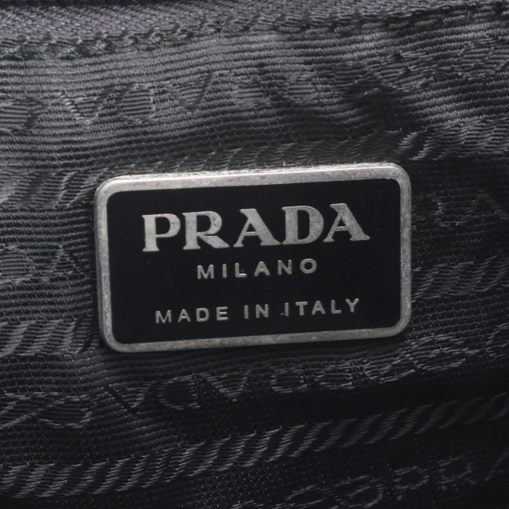 Prada Green Nylon Leather Backpack (Pre-Owned)