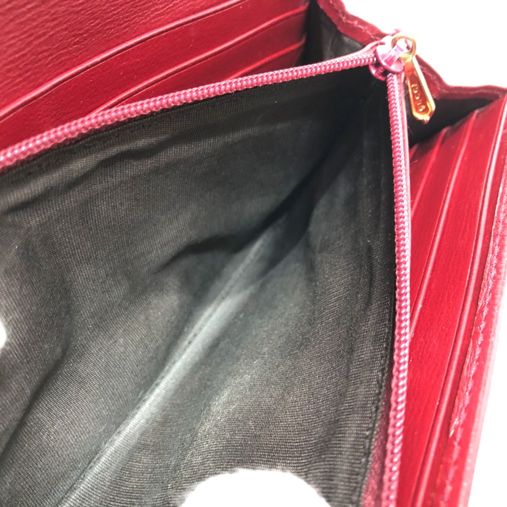 Gucci Red Leather Wallet (Bi-Fold) (Pre-Owned)