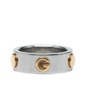 Gucci Silver Yellow Gold Band Ring (Pre-Owned)