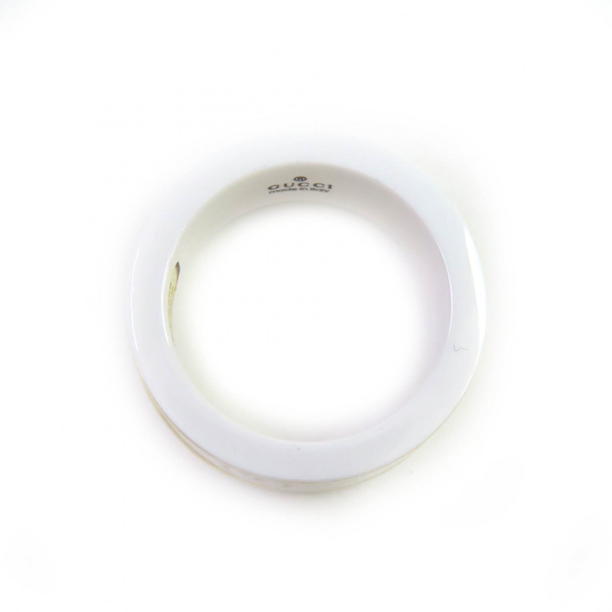 Gucci White Ceramic Band Ring (Pre-Owned)