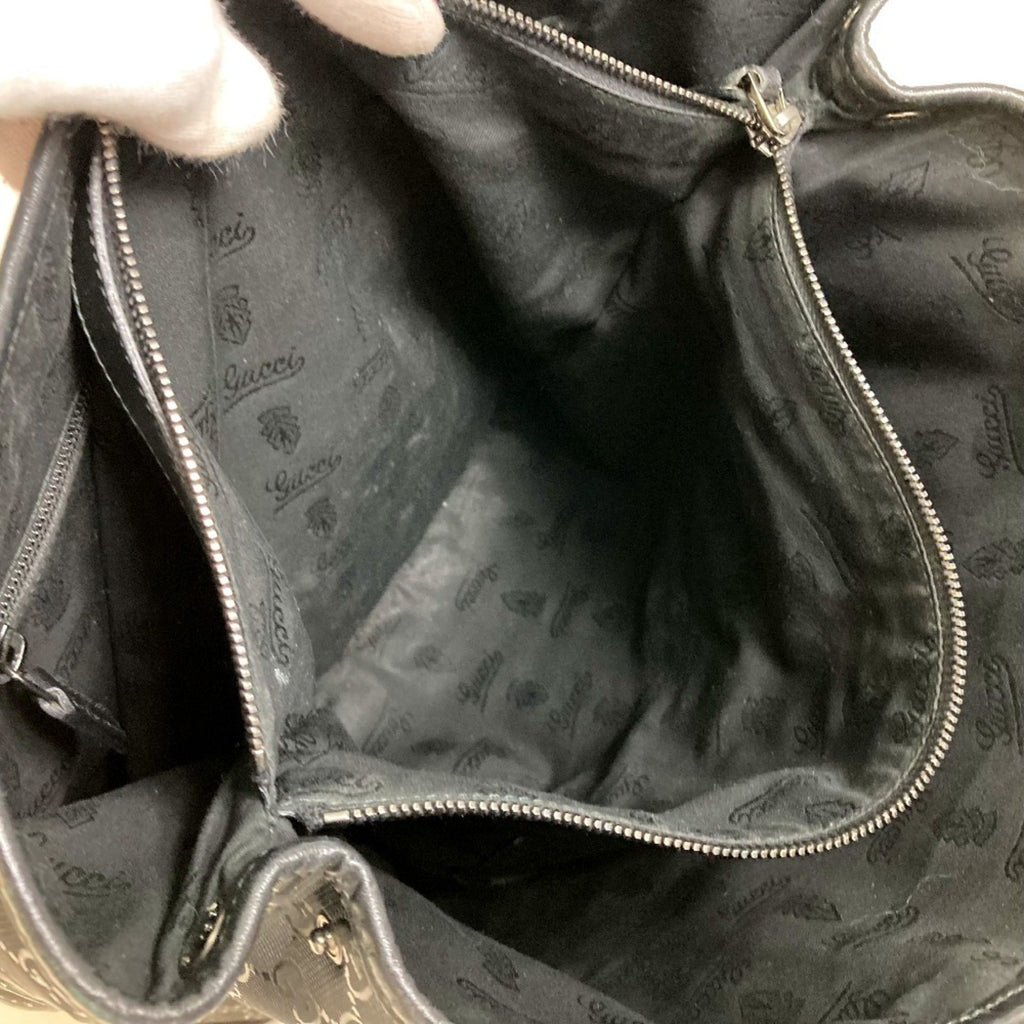 Gucci Black Gg Imprimé Tote Bag (Pre-Owned)