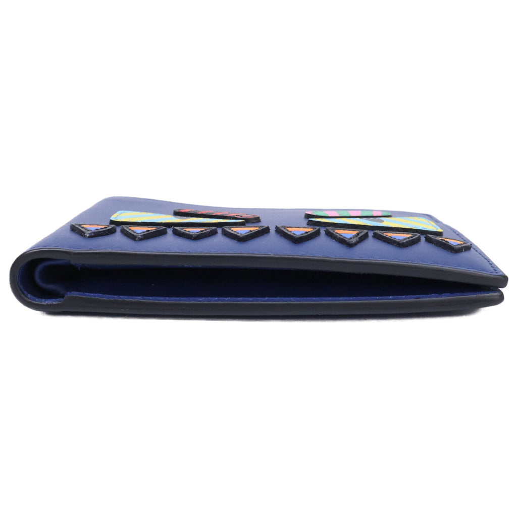 Fendi Blue Leather Wallet (Bi-Fold) (Pre-Owned)