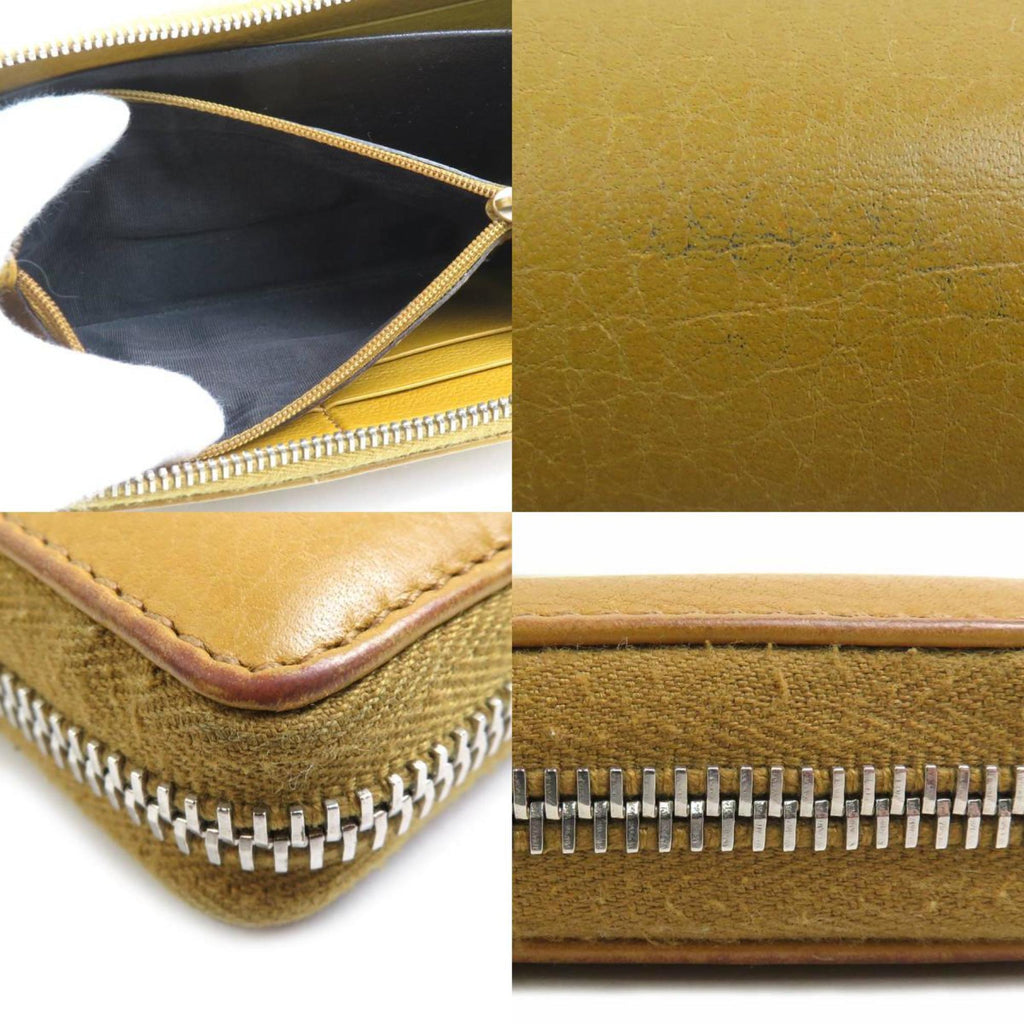 Gucci Beige Brown Leather Long Wallet (Bi-Fold) (Pre-Owned)