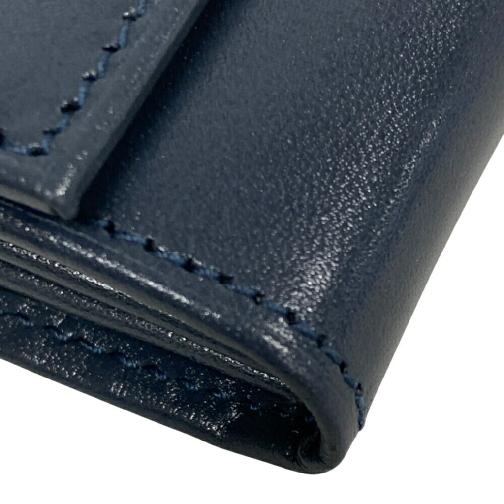 Prada Blue Leather Wallet (Bi-Fold) (Pre-Owned)