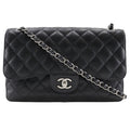 Chanel Black Caviar Leather Shoulder Bag (Pre-Owned)
