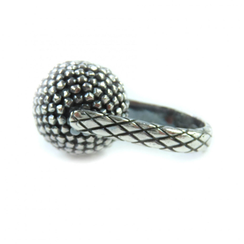 Bottega Veneta Silver Silver 925 Band Ring (Pre-Owned)