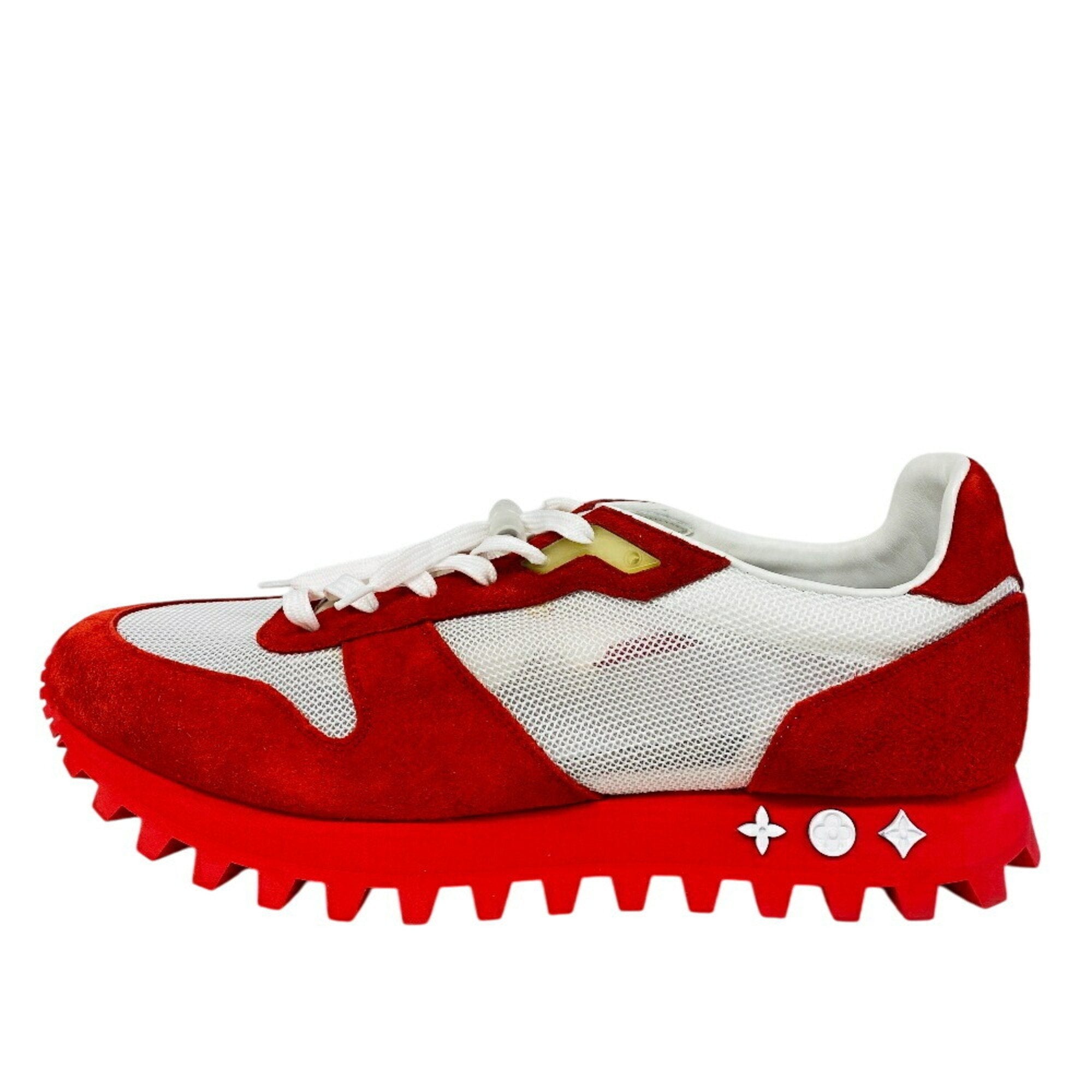 Louis Vuitton Red Color White Sneakers (Pre-Owned)