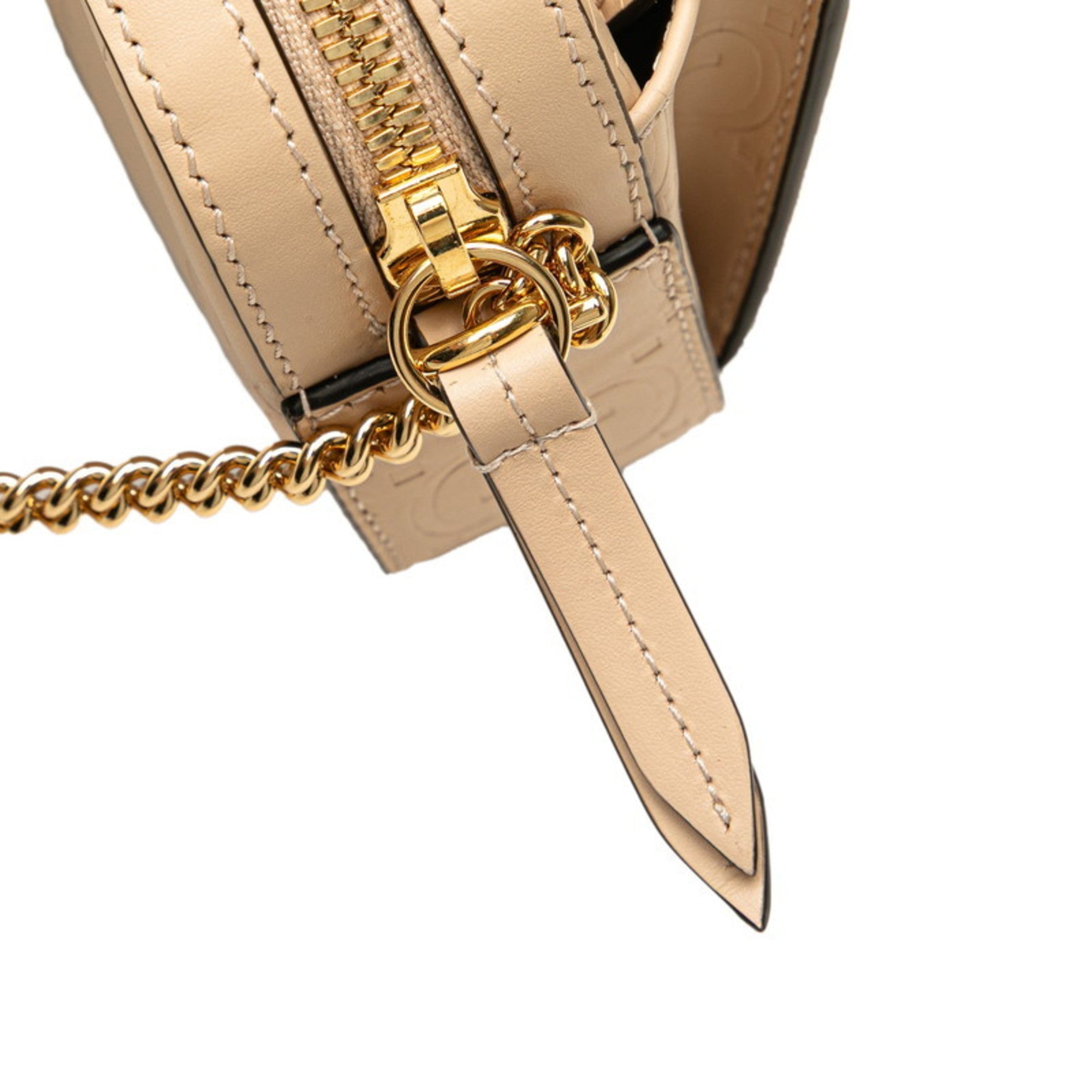 Gucci Beige Leather Shoulder Bag (Pre-Owned)