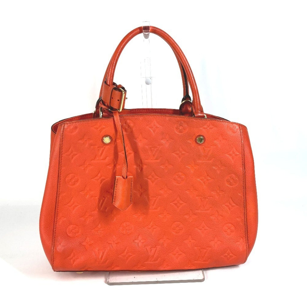 Louis Vuitton Orange Monogram Empreinte Handbag Shoulder Bag Tote Bag (Pre-Owned)