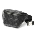 Fendi Black Leather Fanny Pack Sling Bag (Pre-Owned)