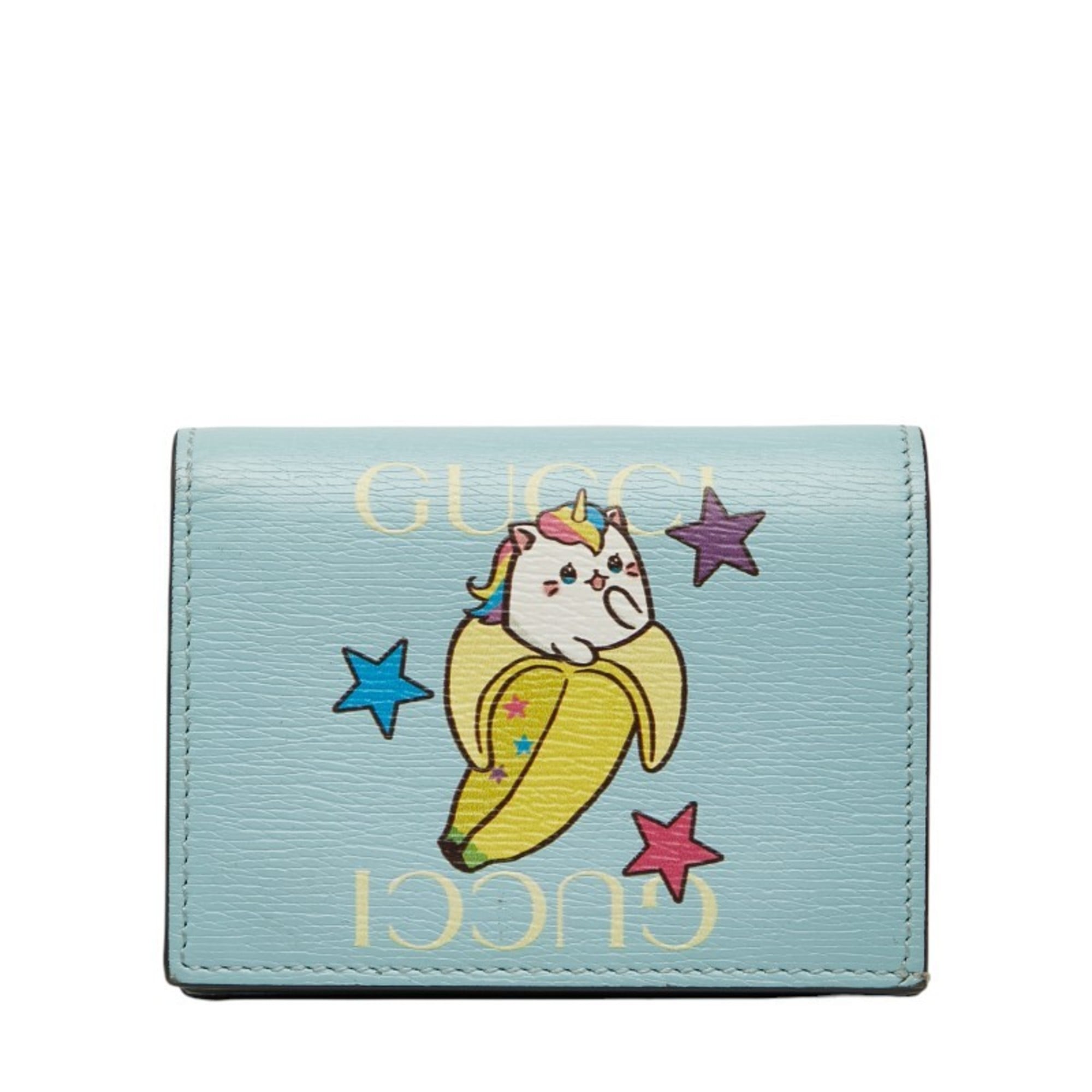Gucci Blue Leather Wallet (Bi-Fold) (Pre-Owned)