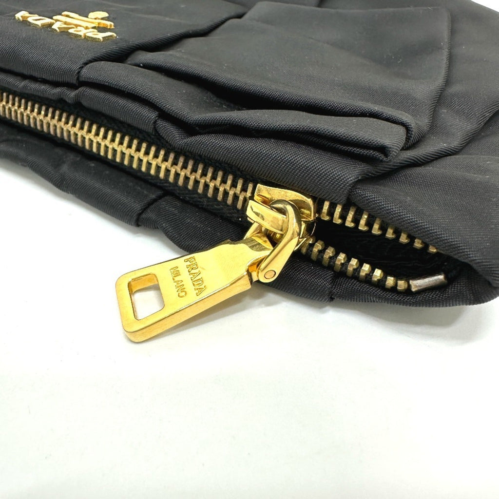 Prada Black Leather Nylon Pouch (Pre-Owned)