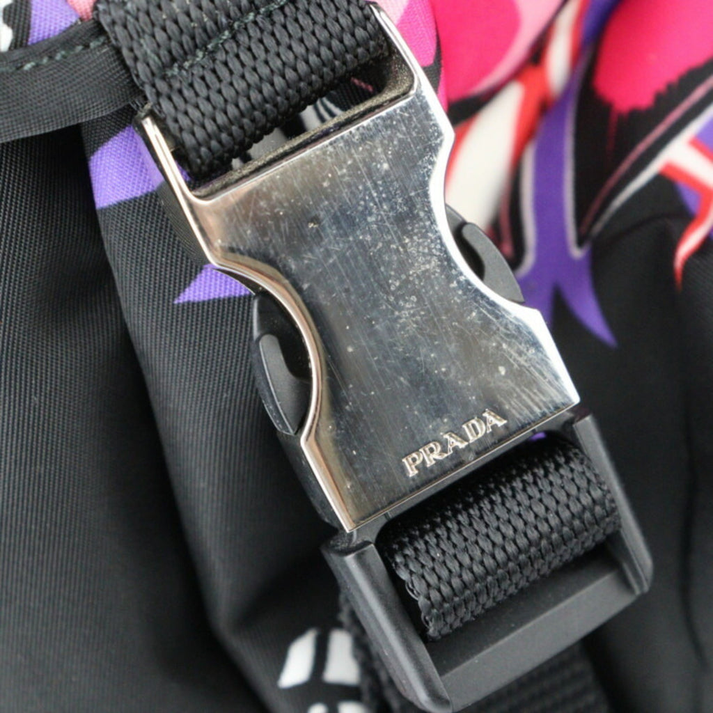 Prada Black Pink Nylon Backpack (Pre-Owned)
