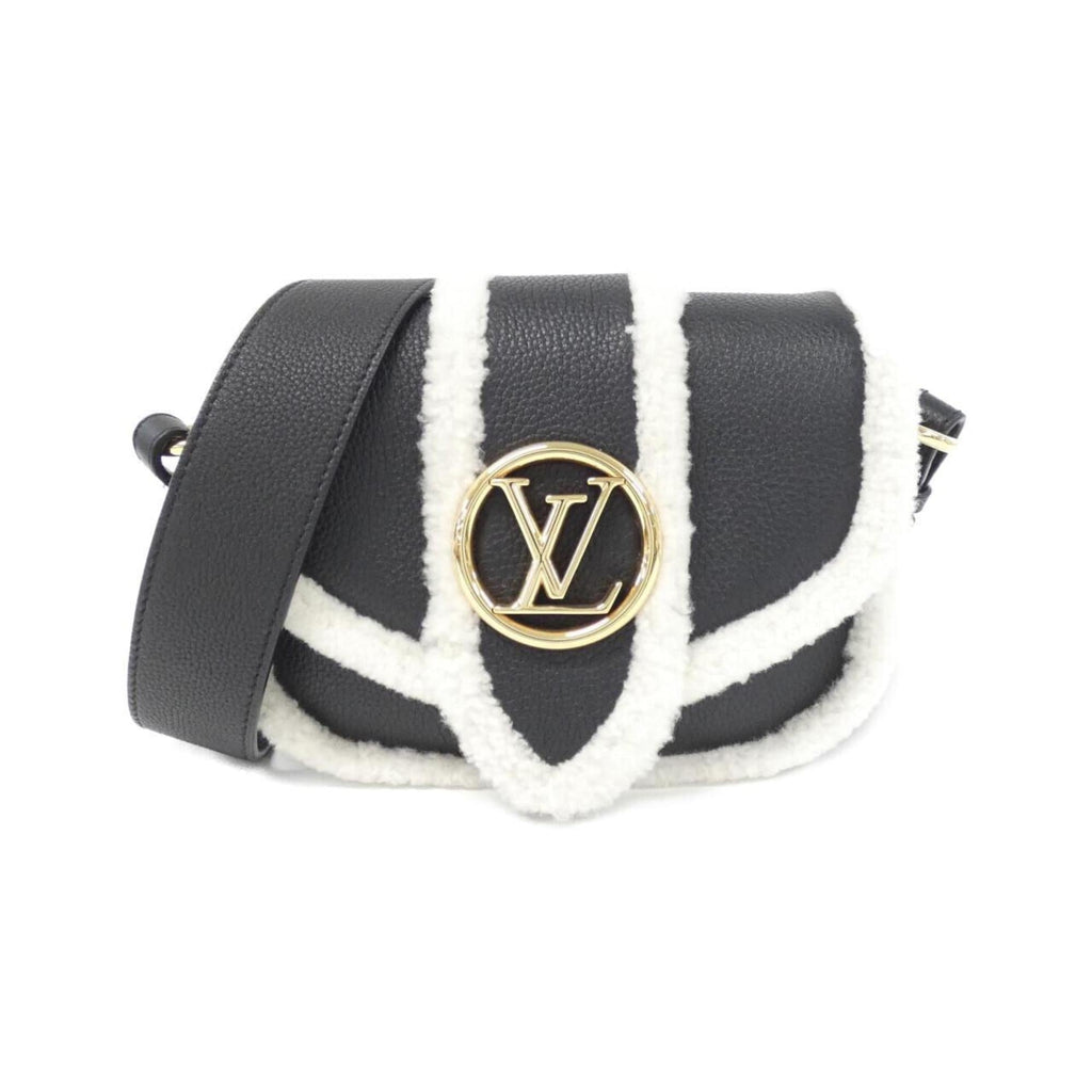Louis Vuitton Black Leather Shoulder Bag (Pre-Owned)