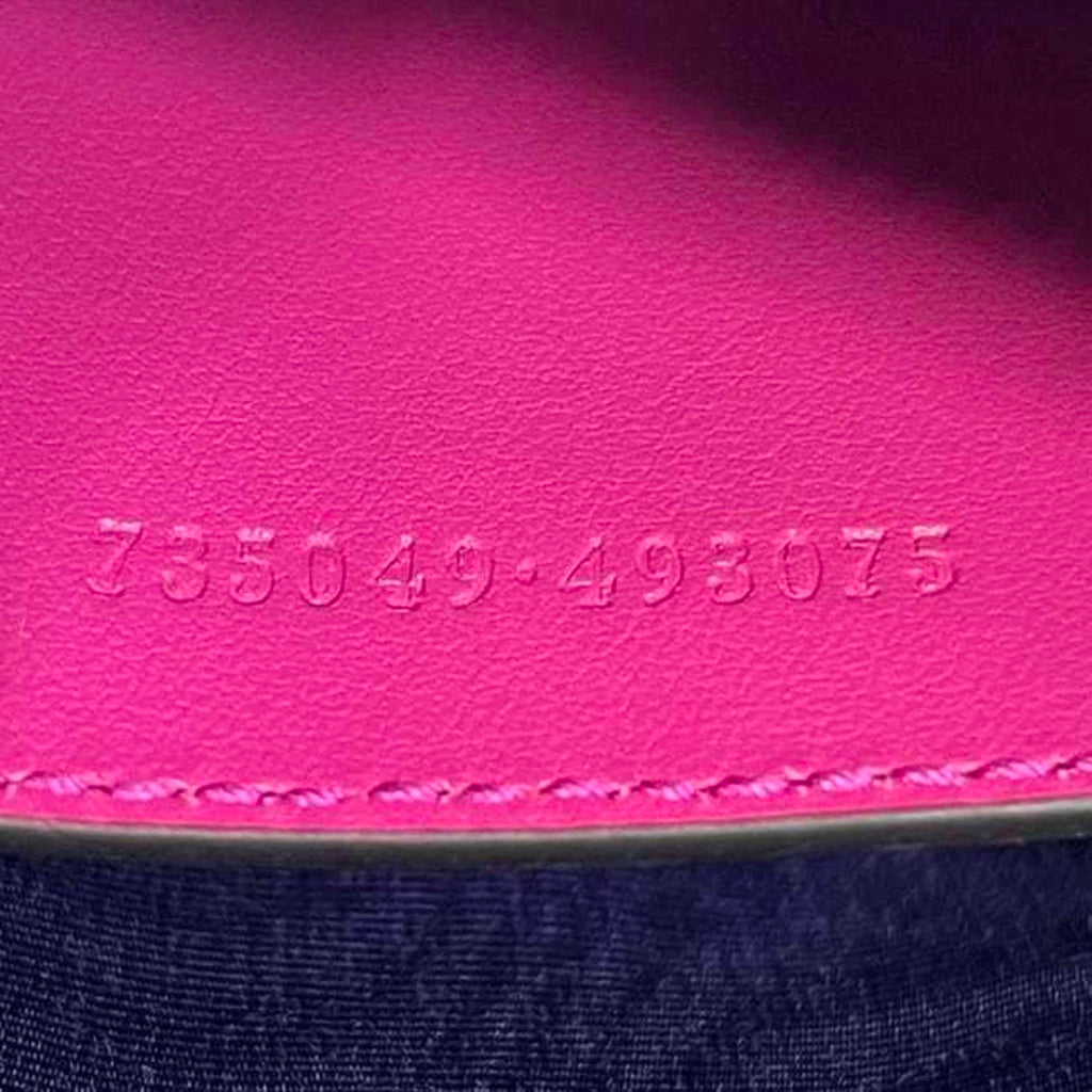 Gucci Pink Nylon Leather Canvas Shoulder Bag (Pre-Owned)