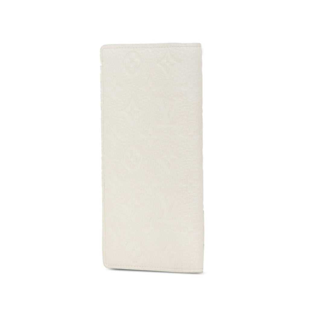 Louis Vuitton White Leather Long Wallet (Bi-Fold) (Pre-Owned)