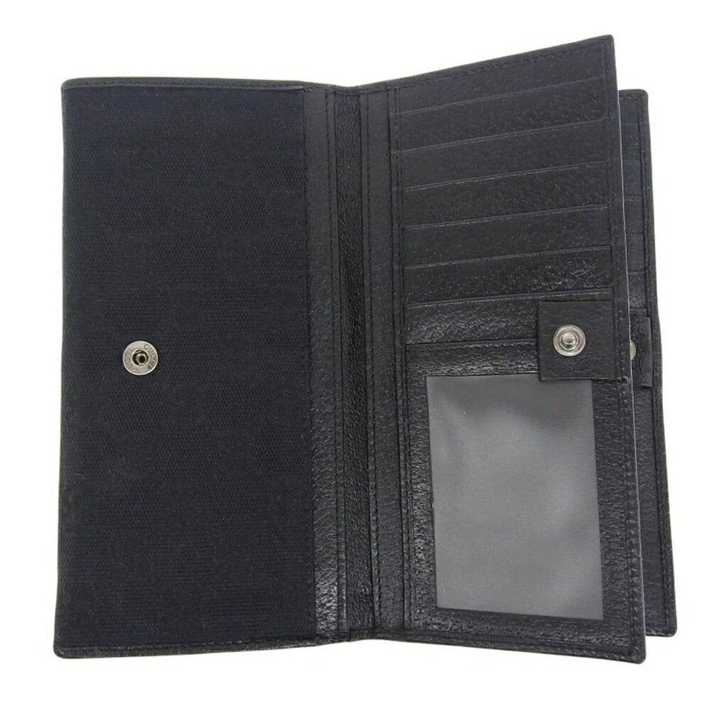 Gucci Black Gg Canvas Long Wallet (Bi-Fold) (Pre-Owned)