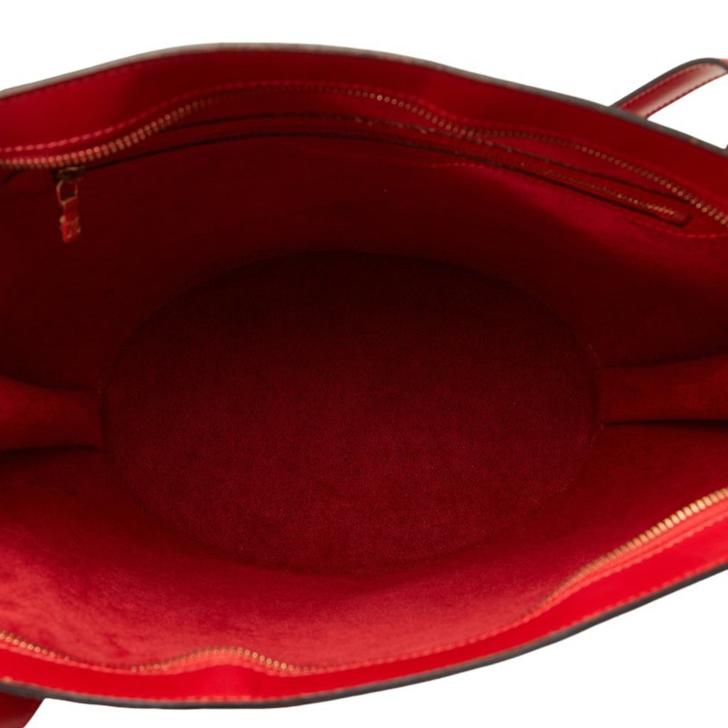 Louis Vuitton Castilian Red Leather Shoulder Bag Tote Bag (Pre-Owned)