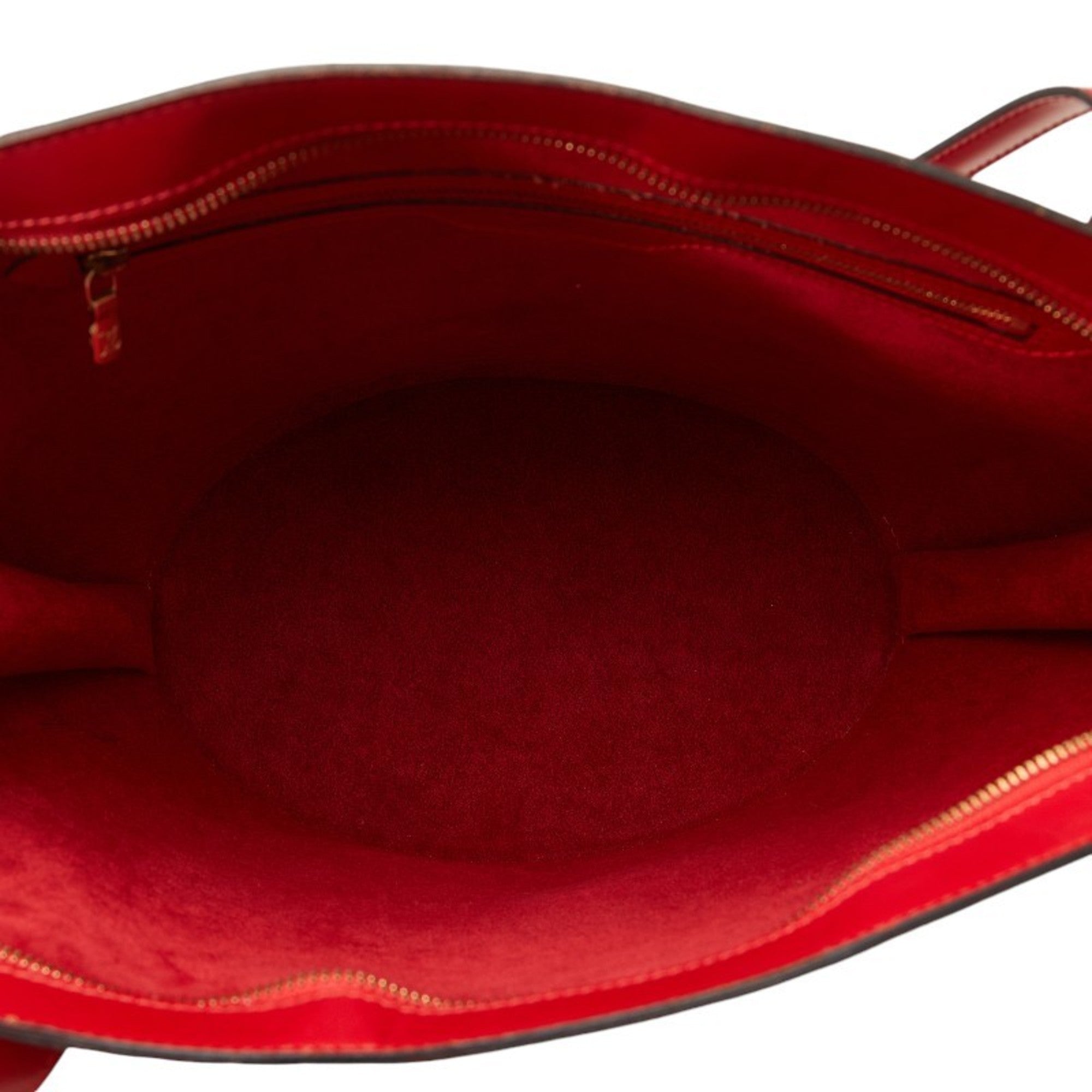 Louis Vuitton Castilian Red Leather Shoulder Bag Tote Bag (Pre-Owned)