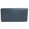 Louis Vuitton Taiga Blue Ocean Taiga Leather Long Wallet (Bi-Fold) (Pre-Owned)