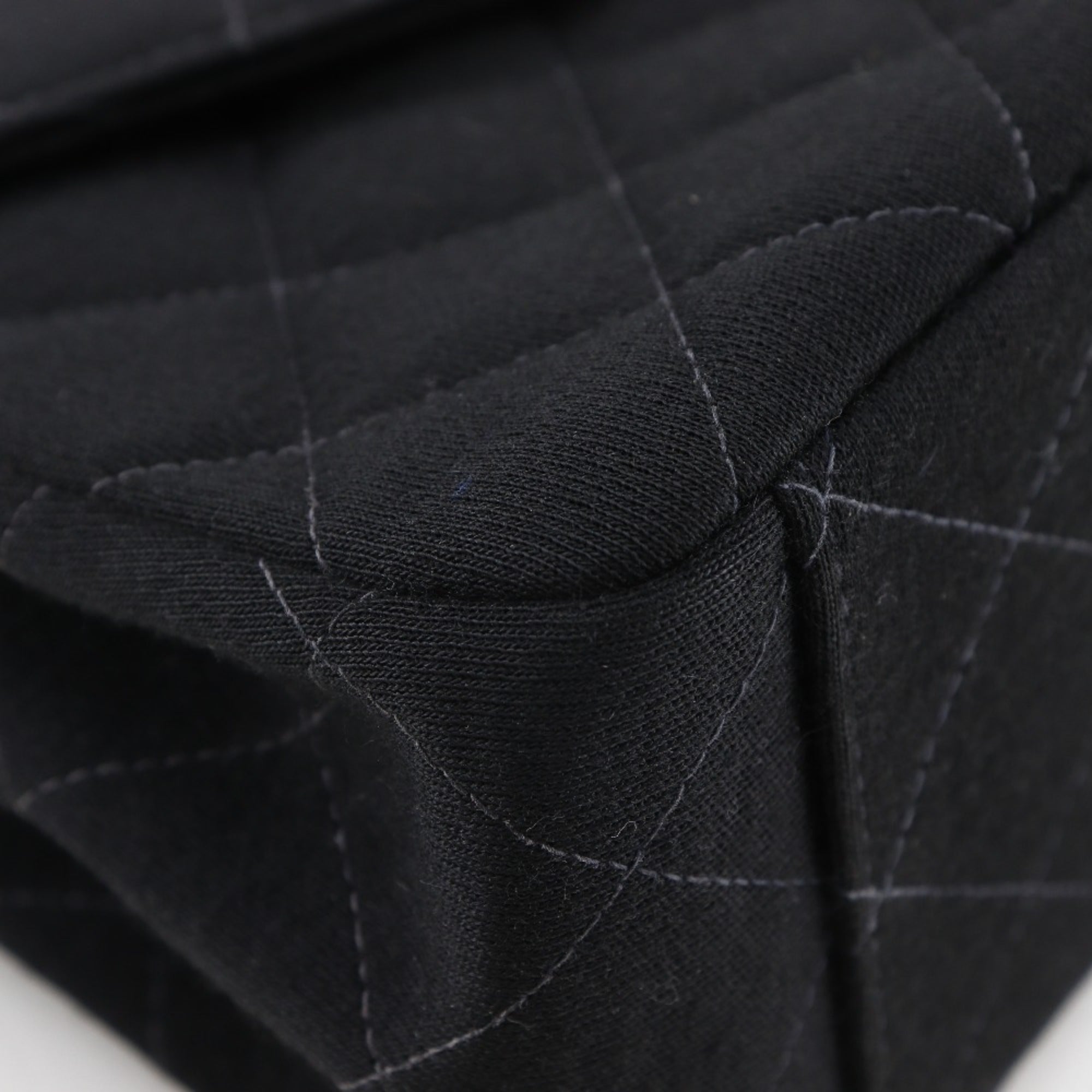 Chanel Black Cotton Shoulder Bag (Pre-Owned)