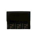 Fendi Black Brown Canvas Leather Wallet (Bi-Fold) (Pre-Owned)