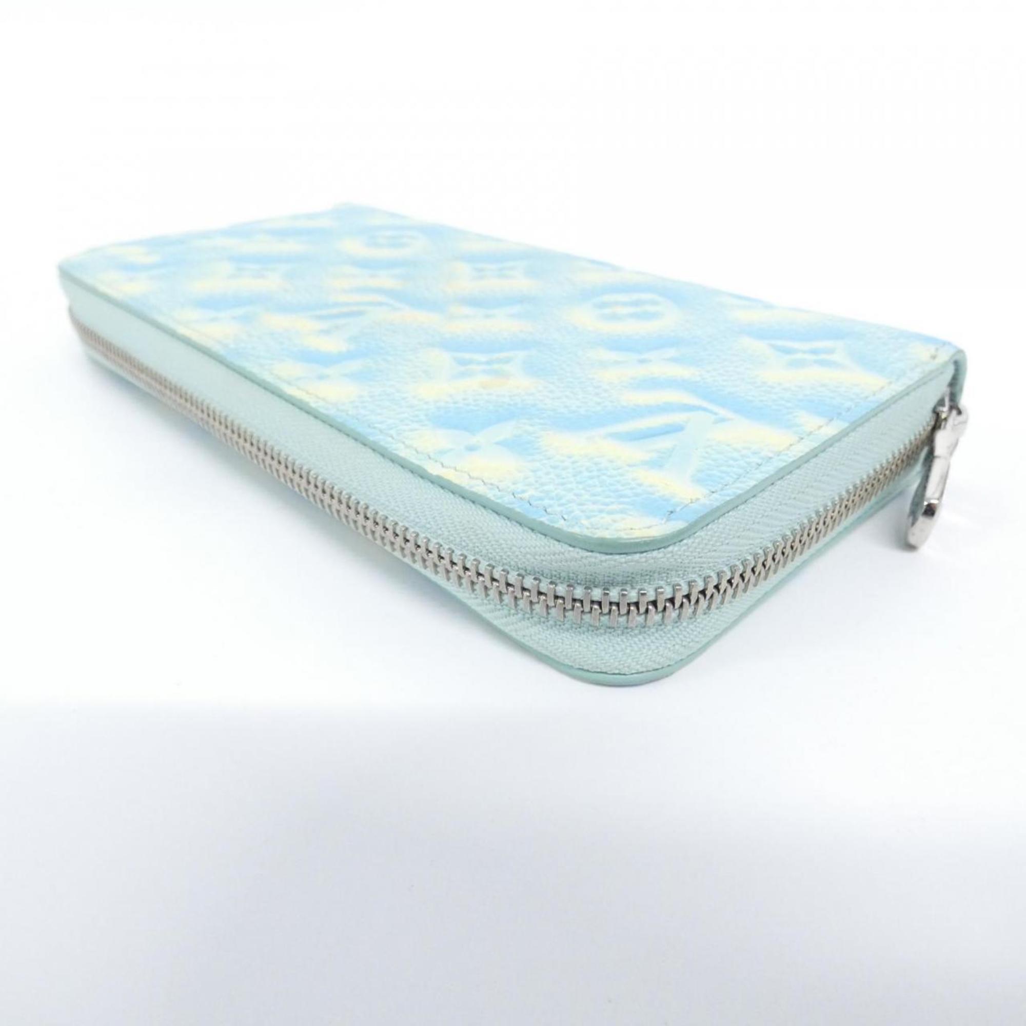 Louis Vuitton Light Green Vert Leather Long Wallet (Bi-Fold) (Pre-Owned)