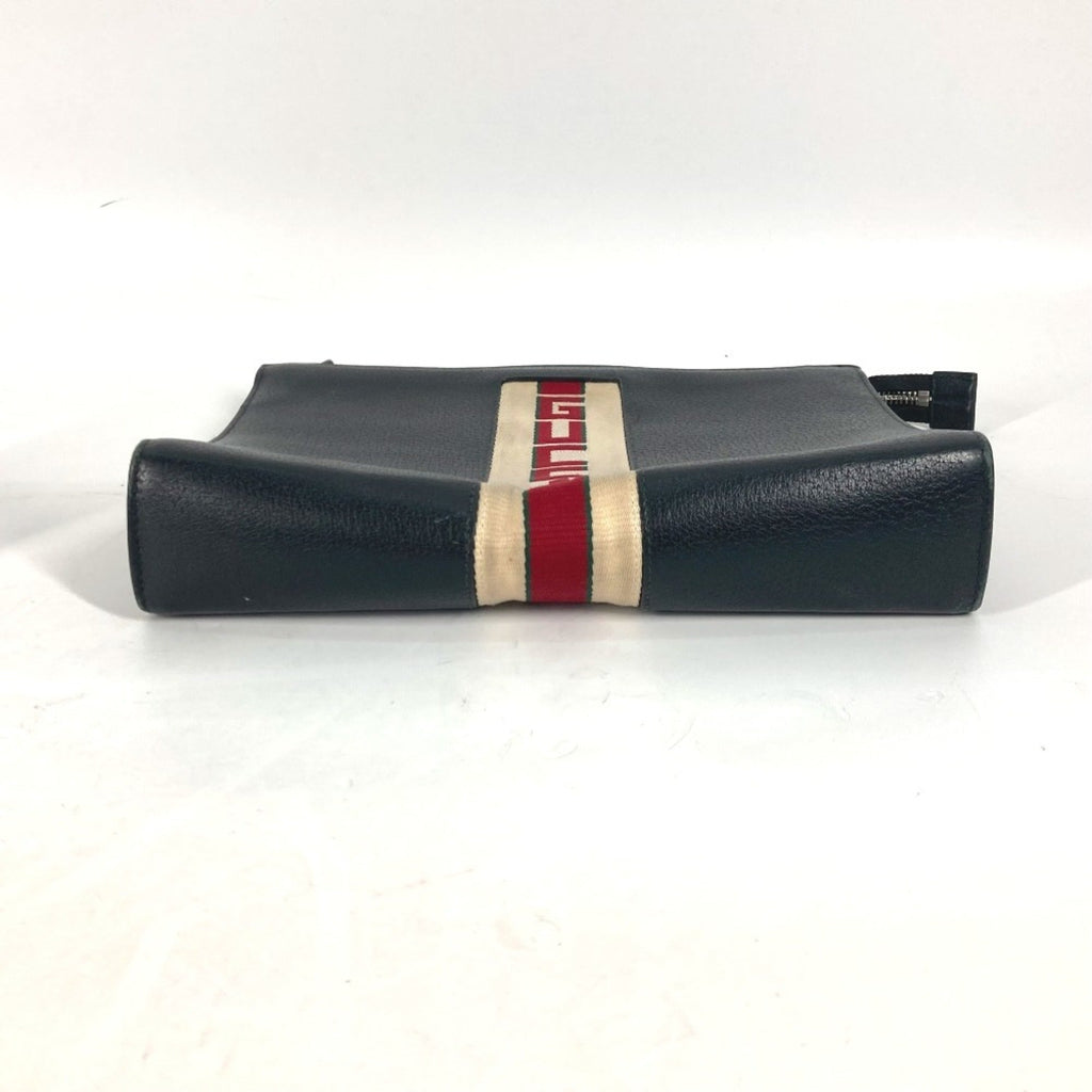 Gucci Black Leather Clutch Bag Pouch (Pre-Owned)
