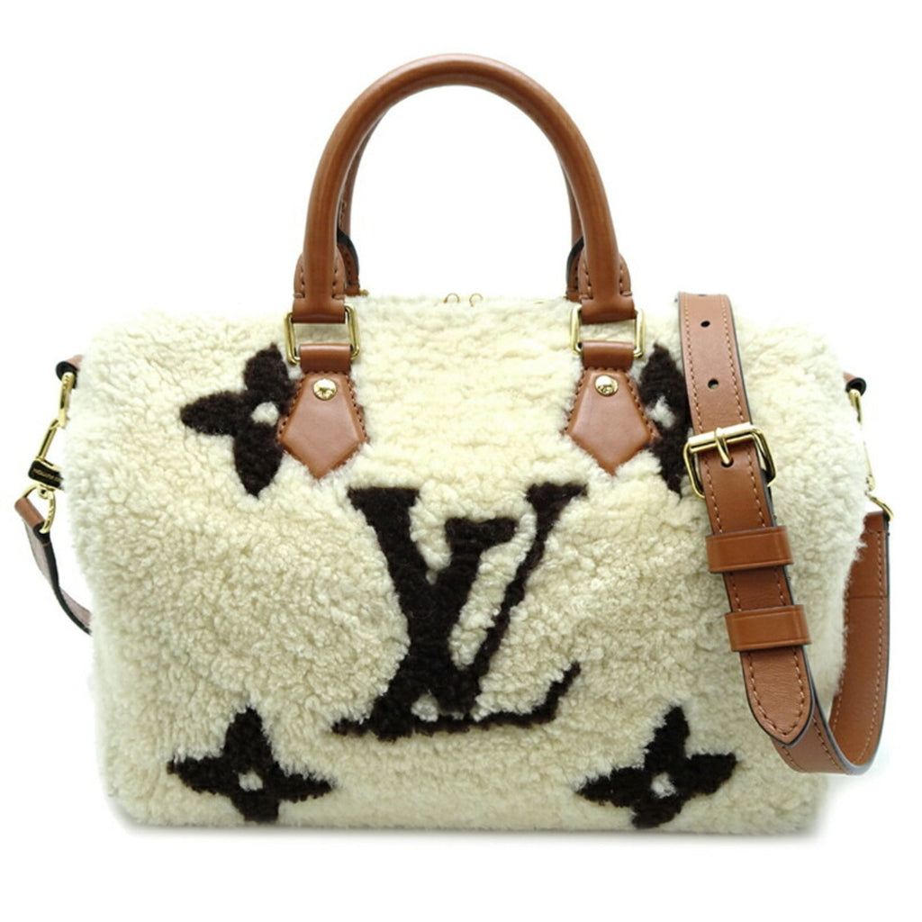 Louis Vuitton Brown White Monogram Handbag (Pre-Owned)