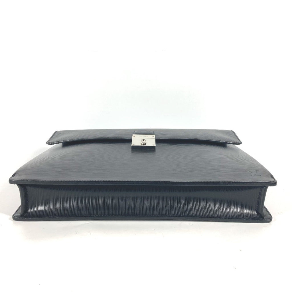 Louis Vuitton Black Noir Epi Leather Briefcase Handbag (Pre-Owned)