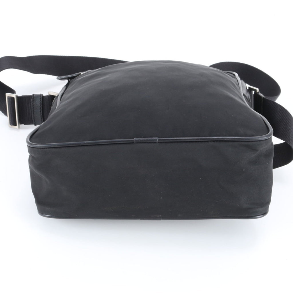 Prada Black White Nylon Shoulder Bag Tote Bag (Pre-Owned)