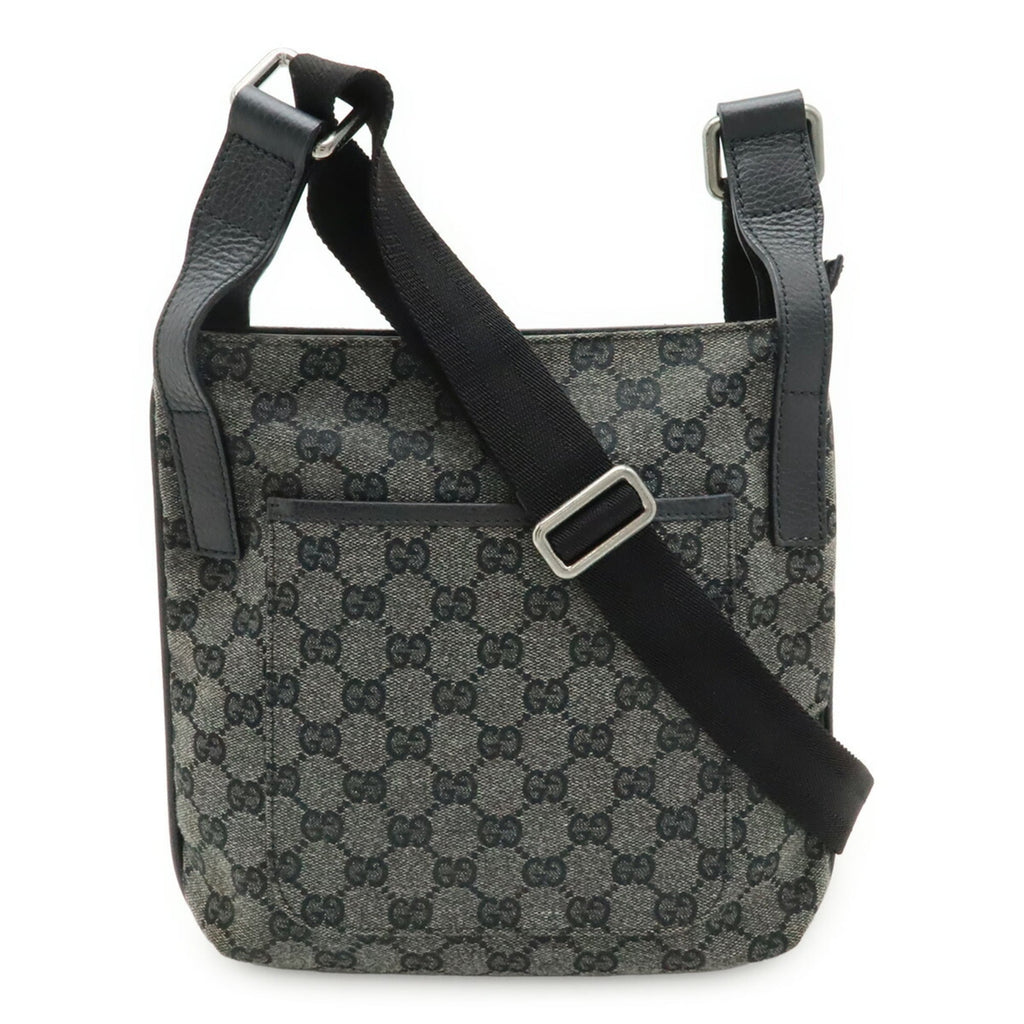 Gucci Dark Gray Gg Canvas Shoulder Bag (Pre-Owned)