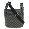 Gucci Dark Gray Gg Canvas Shoulder Bag (Pre-Owned)