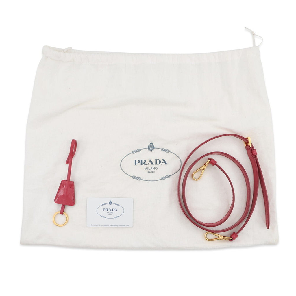 Prada Pink Leather Handbag Shoulder Bag (Pre-Owned)