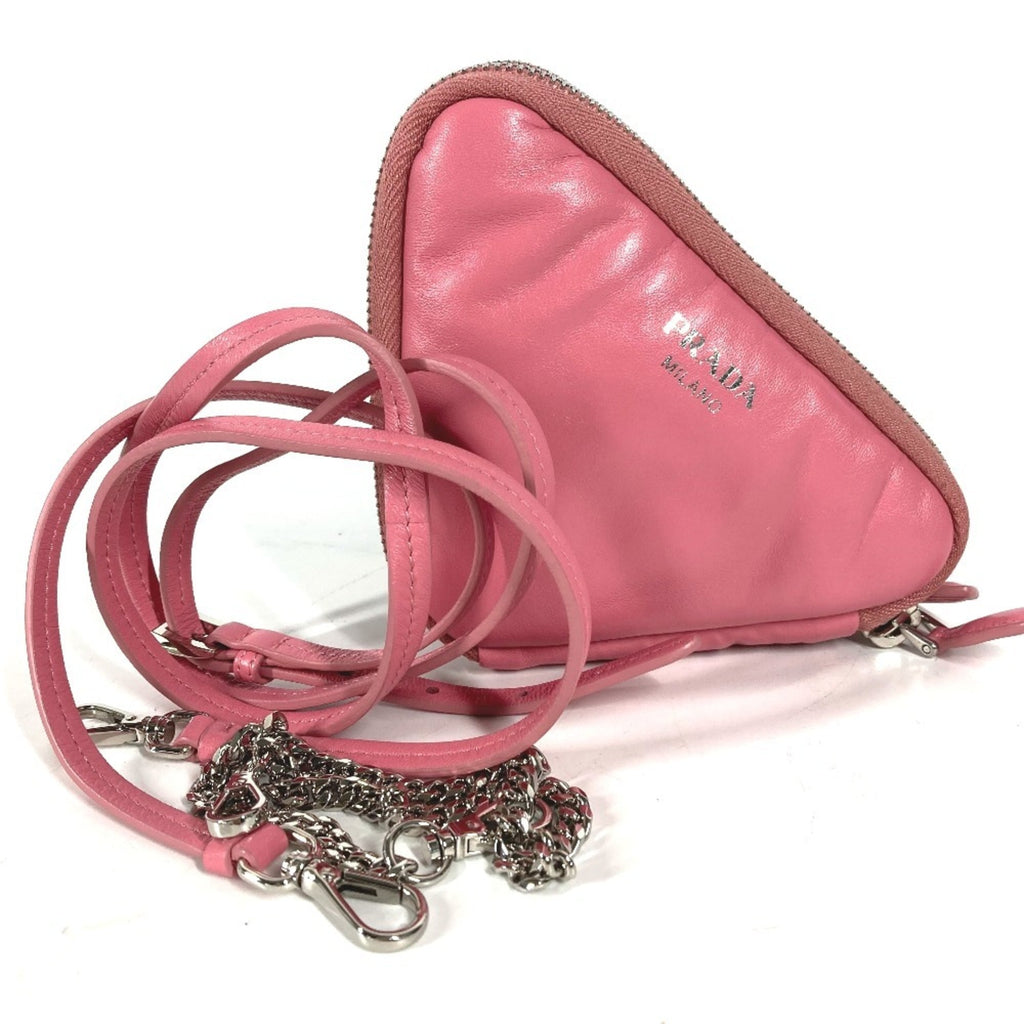 Prada Pink Leather Pochette Pouch Shoulder Bag (Pre-Owned)