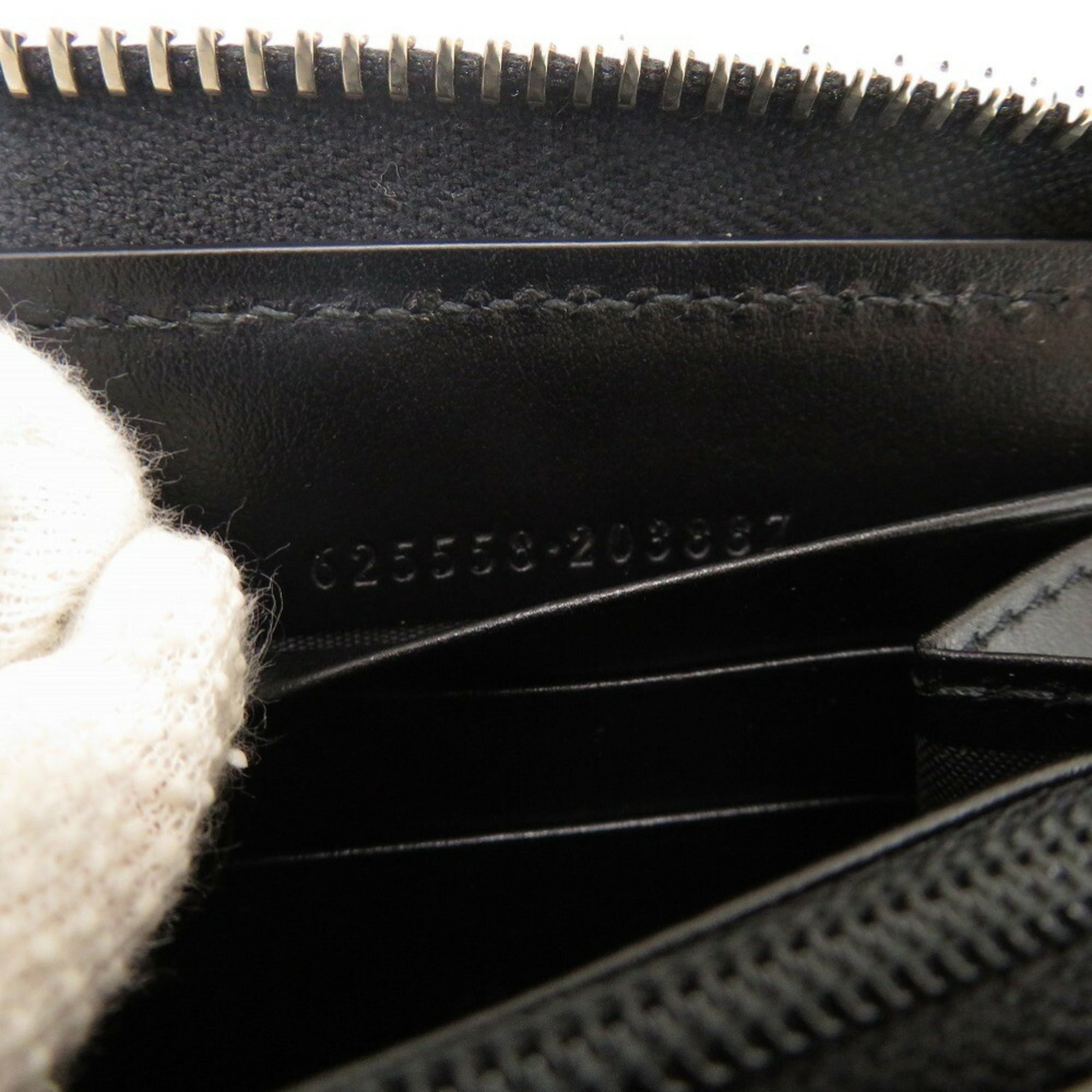 Gucci Black Leather Long Wallet (Bi-Fold) (Pre-Owned)